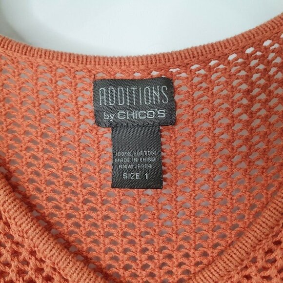 Additions By Chico's Coral Pink Long Sleeve Medium - Picture 2 of 5